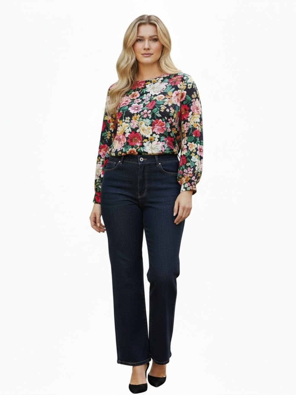 Ralph Lauren Plus Size 20W Dark Blue Straight-Leg Jeans
